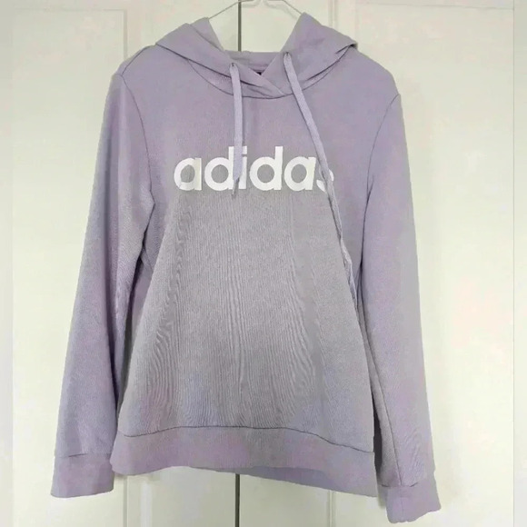 Adidas Lilac Purple Hooded Sweatshirt - size small great condition - Picture 1 of 4
